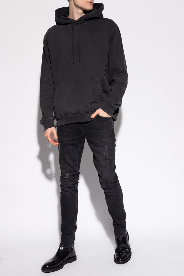 John Elliott Cropped Hoodie im Vintage Look Black Roswell hoodie AllSaints Tgkb5Shops Canada